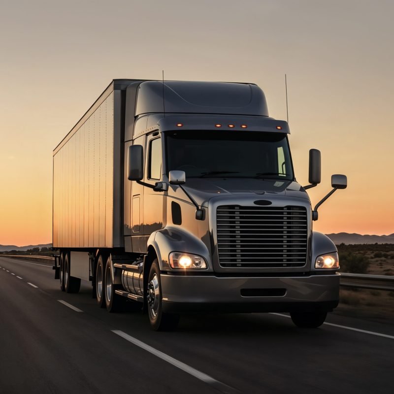 truck-road-sunset
